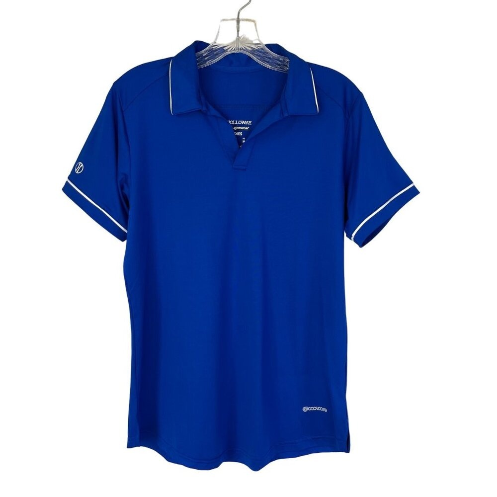 Holloway Golf Polo Shirt Womens Medium Blue Coolcore